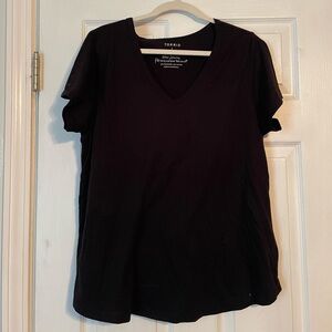 Torrid Black V-Neck Tee